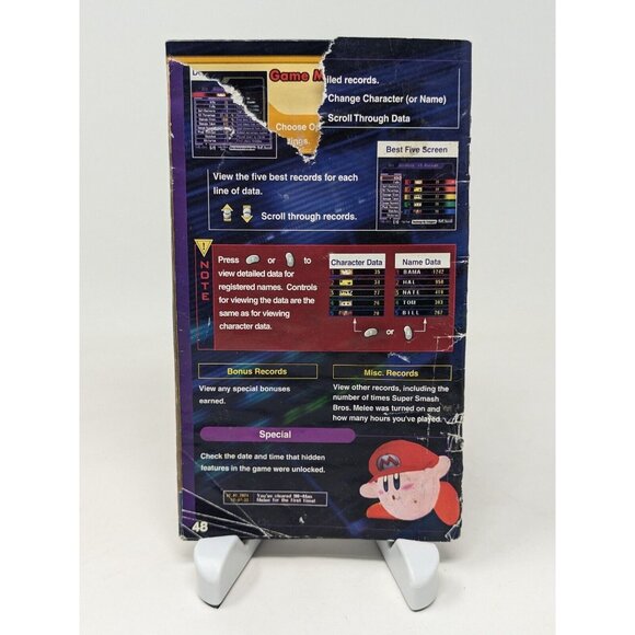 Super Smash Bros. Melee Nintendo Game cube MANUAL Booklet Only - Picture 2 of 8